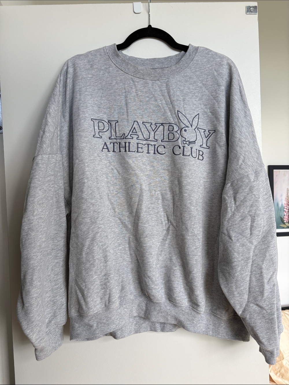 PLAYBOY Light Gray Crewneck Sweatshirt